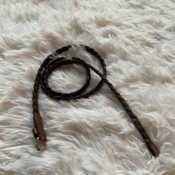 Genuine Leather Braided Brown Belt - Picture 5 of 5